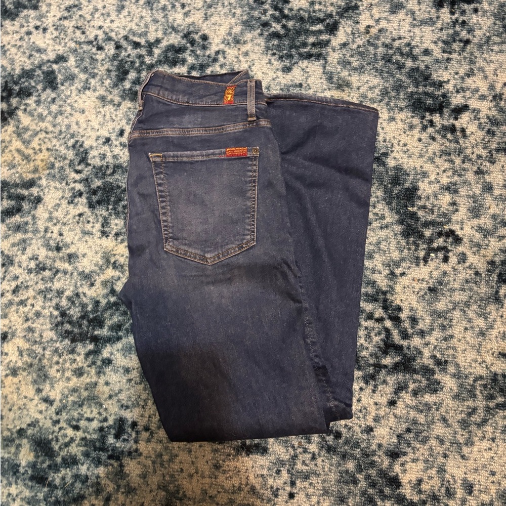 Luxe Men's Bootcut Jeans in Dark Blue